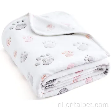 Puppy Cat Paw Print Wasbare Fluize deken